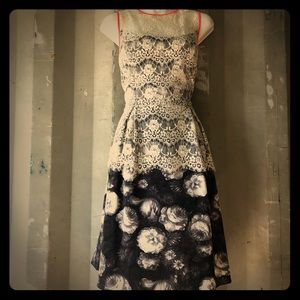Jessica Simpson sleeveless lace overlay pink trim